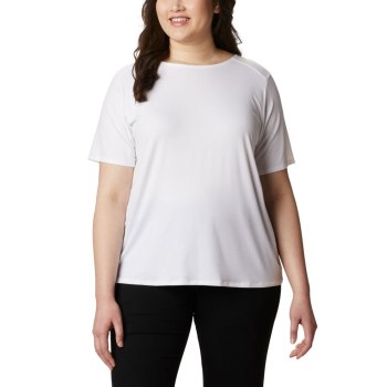 Dámské Tričko Columbia Essential Elements Short Sleeve Plus Size Bílé DNPVHO632